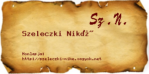 Szeleczki Niké névjegykártya